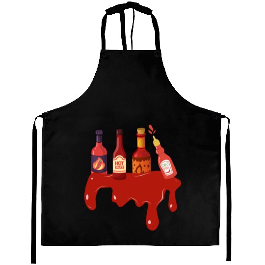 Hot Sauce Hot Sauces Foodie Tea Spicy Hot Aprons