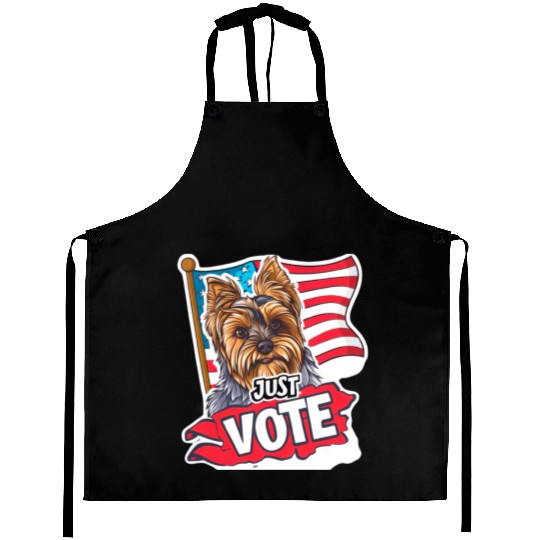 Unique American Flag Election 2024 Yorkie Gifts Aprons