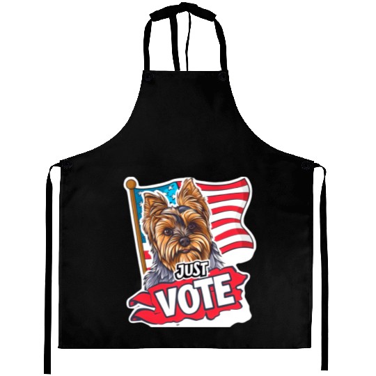 Unique American Flag Election 2024 Yorkie Gifts Aprons