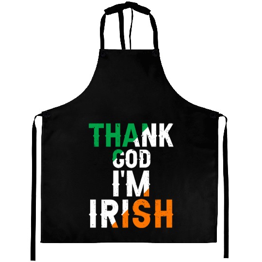 St Patricks Thank God Im Irish Premium Aprons