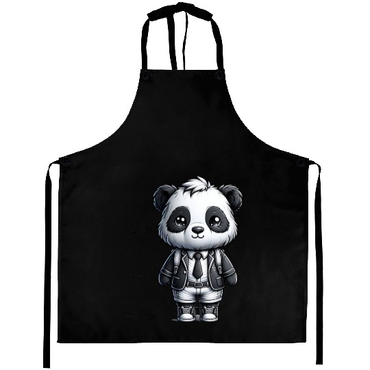 Cute Schoolboy Panda Aprons