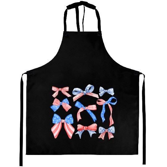 Red White Blue American Coquette Aprons