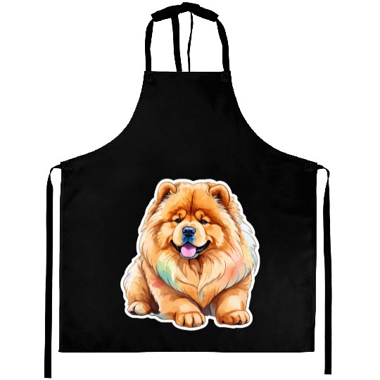 Chow Chow Watercolor Aprons