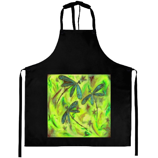 Dragonfly Flit Gorgeous Green Aprons