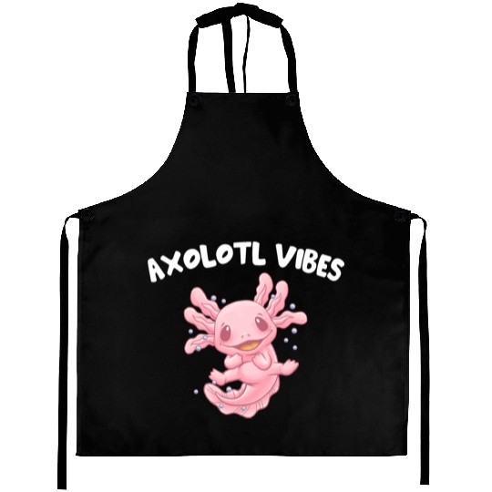 Axolotl Vibes Salamander Animal Lover Amphibians P Aprons