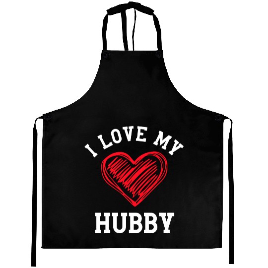 I Love My Hubby Aprons