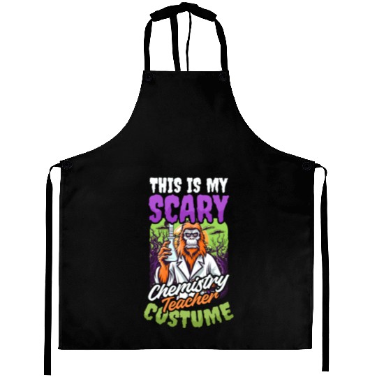 Halloween Chemistry Teacher Scary Teacher Costume Aprons