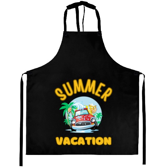 White Yellow Blue Nature Summer Vacation Aprons