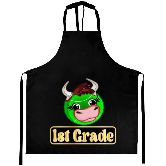 1st Grade Tennis Player Cow Aprons