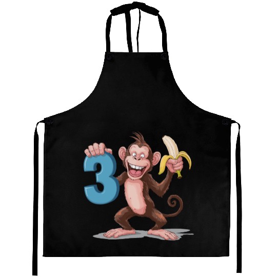 3rd Birthday Monkey Aprons