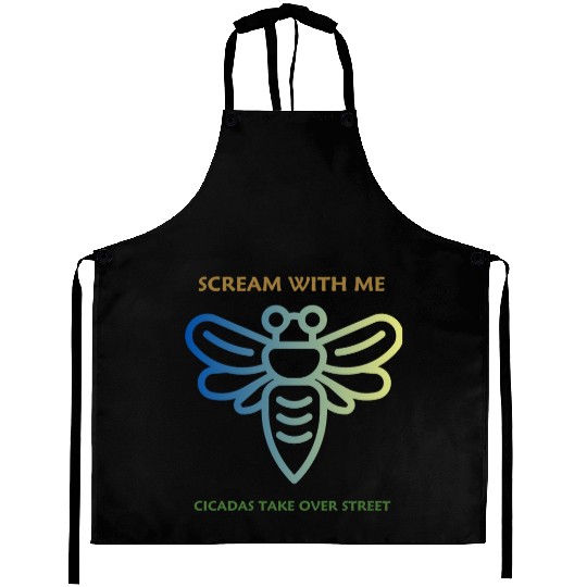 Wildlife Animal Lover Gift Fascinating Cicada-Art Aprons