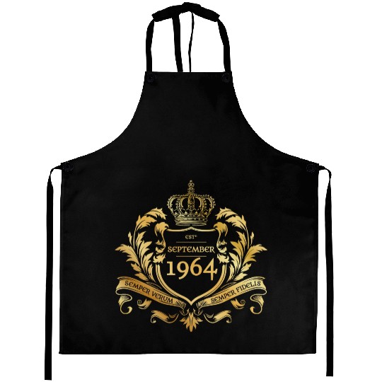 60th birthday "Semper Verum - Established 09/1964 Aprons