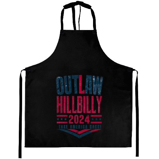 Vintage Elections Outlaw Hillbilly US Flag Aprons