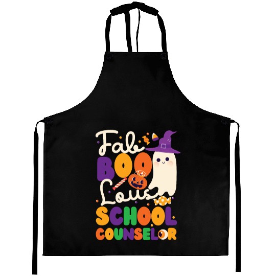 School Counselor Halloween Ghost Aprons