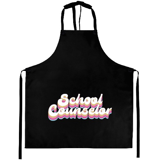 School Counselor Retro 80s 90s Aprons