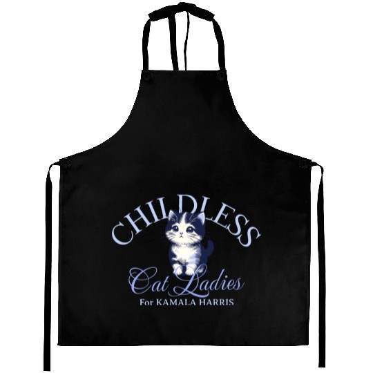 Childless Cat Ladies For Kamala Harris Aprons