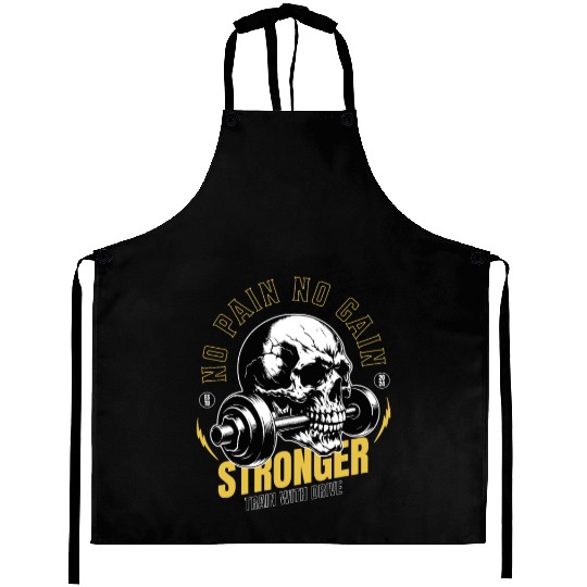 No Pain No Gain Stronger Gym Workout Aprons