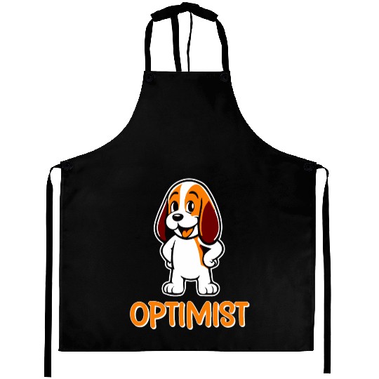 optimistic beagle Aprons