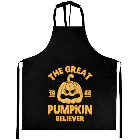 Pumpkin Believer Since 1966 Halloween Aprons
