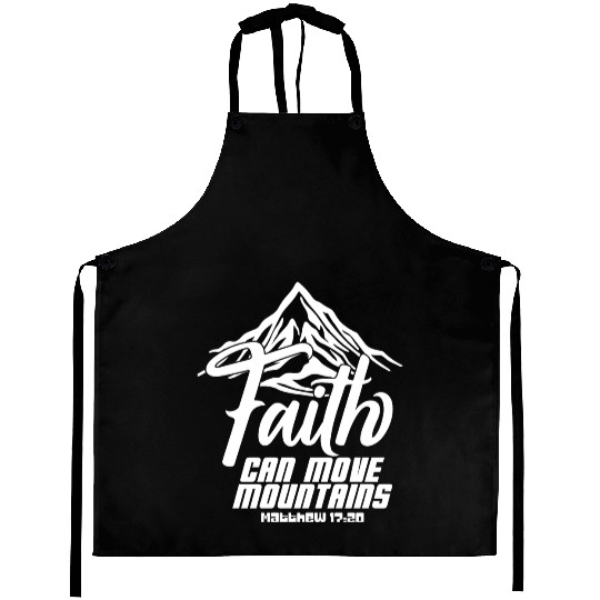 Faith Can Move Mountains Love Jesus Christian Aprons