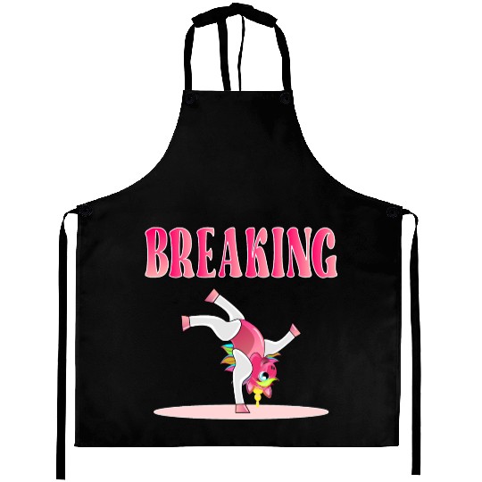 BREAKING DANCE UNICORN Aprons