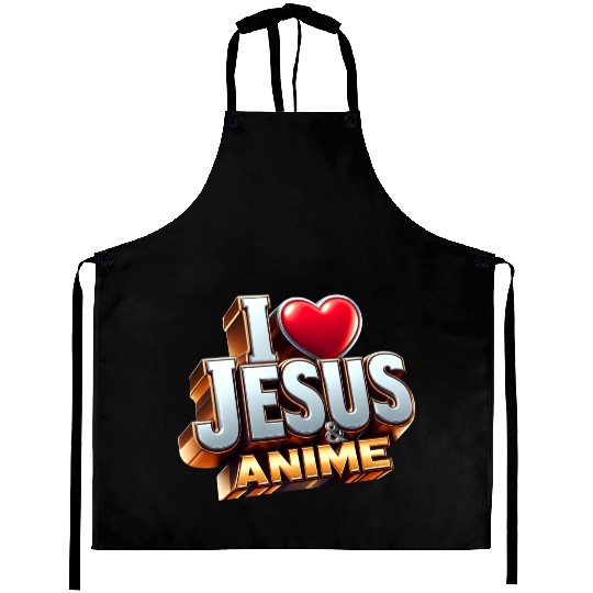 I Love Jesus & Anime Aprons