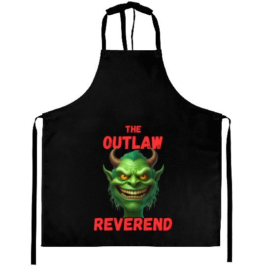 Outlaw Reverend Green Demon Aprons