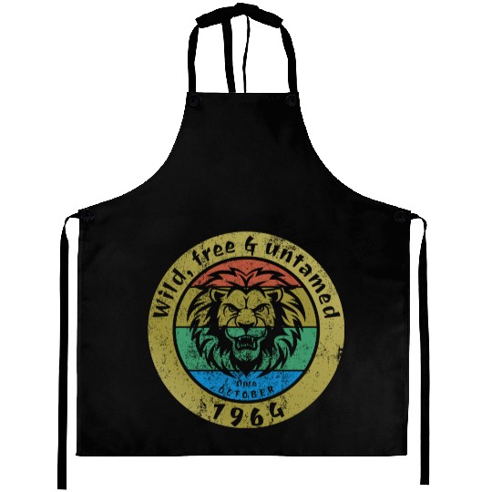 60th birthday Wild, free & untamed since 10/1964 Aprons