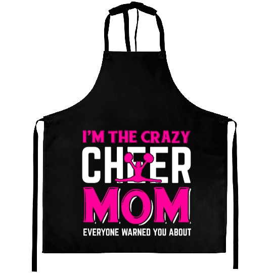 Crazy Cheer Mom Cheerleading Mommy Mother's Day Aprons