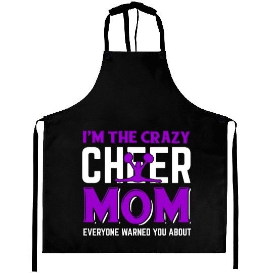 Crazy Cheer Mom Cheerleading Mommy Mother's Day Aprons