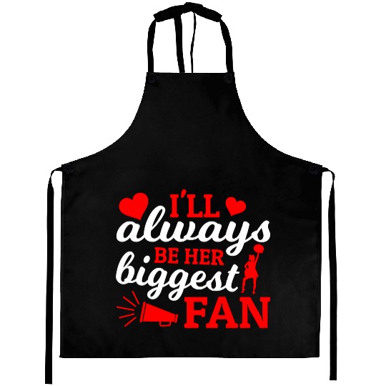 Always Her Fan Cheer Mom Cheerleading Mother's Day Aprons