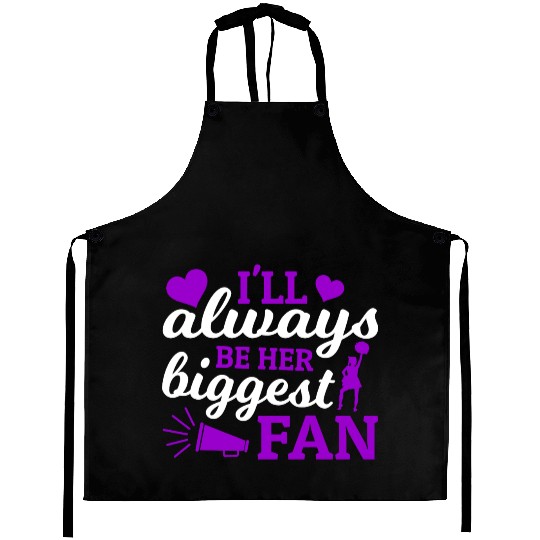 Always Her Fan Cheer Mom Cheerleading Mother's Day Aprons