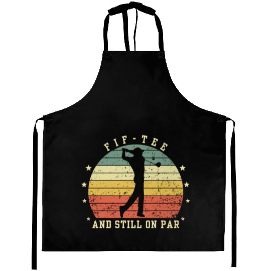 Funny 50th Birthday Golf Lover Fif-Aprons and still o