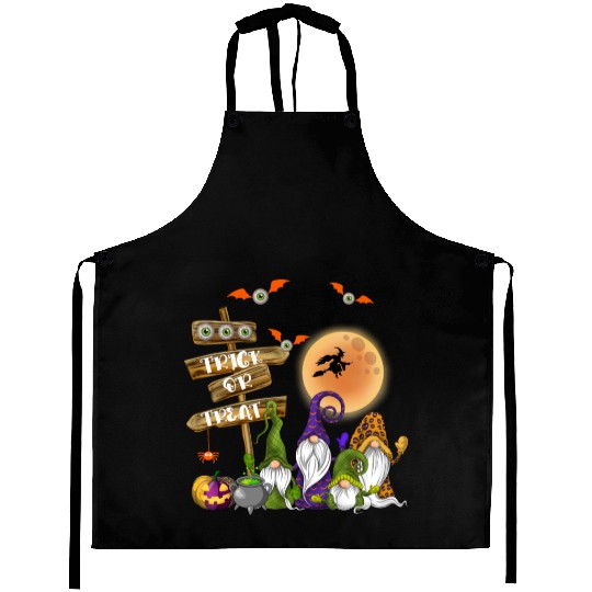 Cute Halloween Gnome Spooky Trick Or Treat Aprons