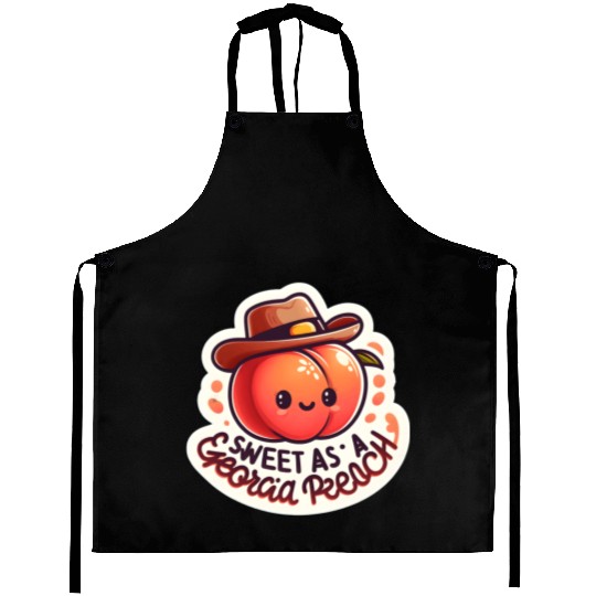 Sweet as a Georgia Peach Sticker Aprons