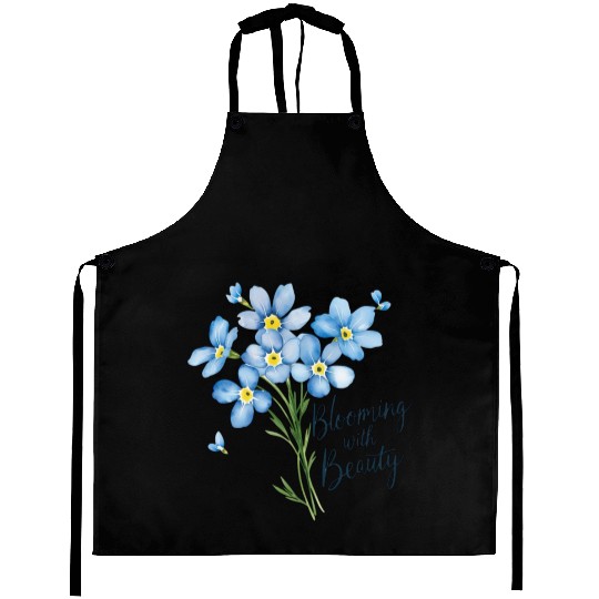 Blue Blossom Beauty “blue flower” Aprons