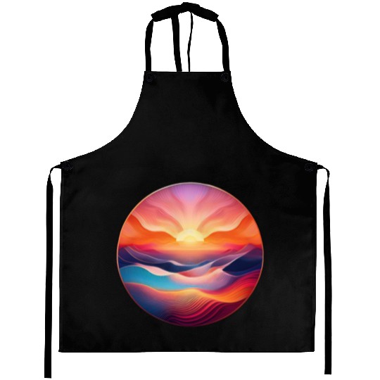 Colorful Sunrise Aprons