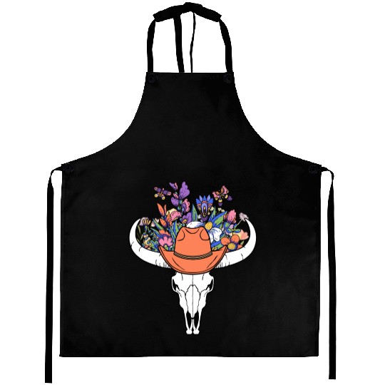 wildflower with Cow Skull blooming Aprons