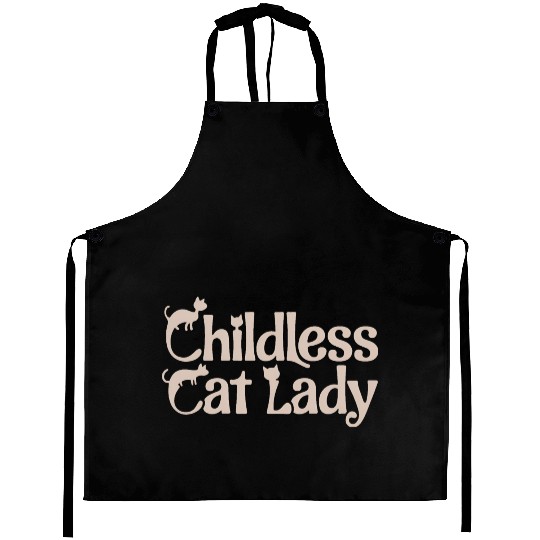 Childless Cat lady Kamala Harris Aprons