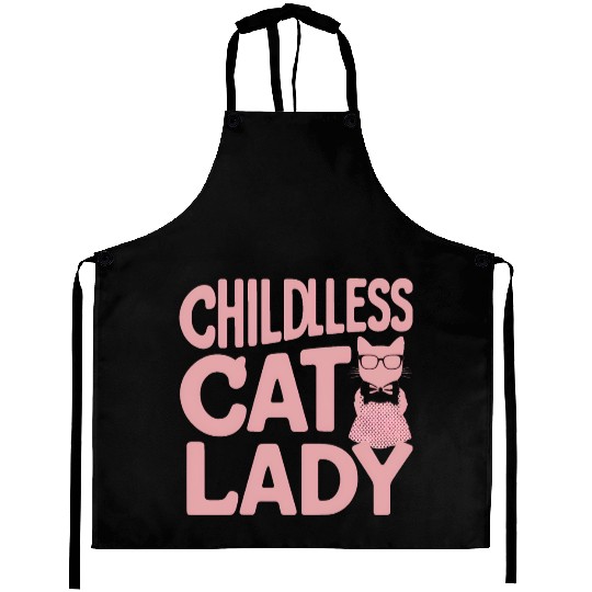 Childless Cat lady Kamala Harris Aprons