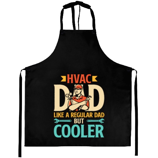 HVAC Dad But Cooler Mens HVAC Technician Father Aprons