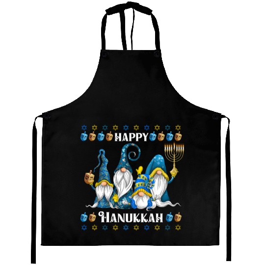 "Hanukkah Gnome" Wishing You a Happy Hanukkah Aprons