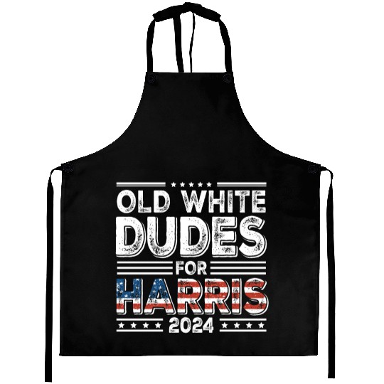 Old White Dudes For Kamala Harris 2024 Election Aprons