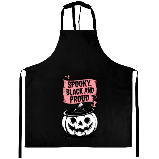Spooky Black and Proud Aprons