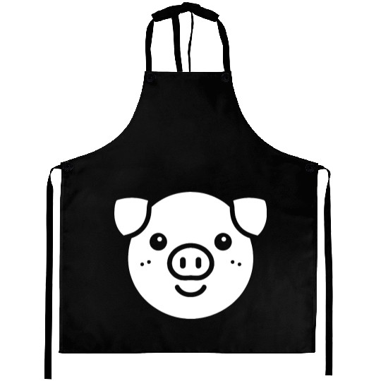 Pig face cute pigs vector farm animal path14 Aprons