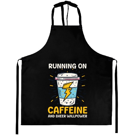 Depression Awareness Running On Caffeine Willpower Aprons