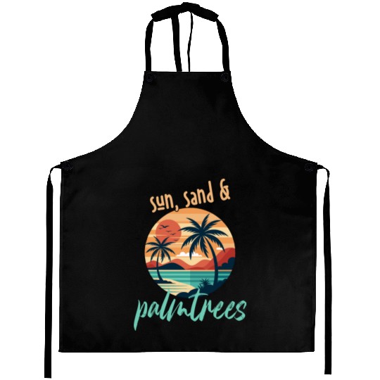 Sun, sand, and palm trees! Aprons