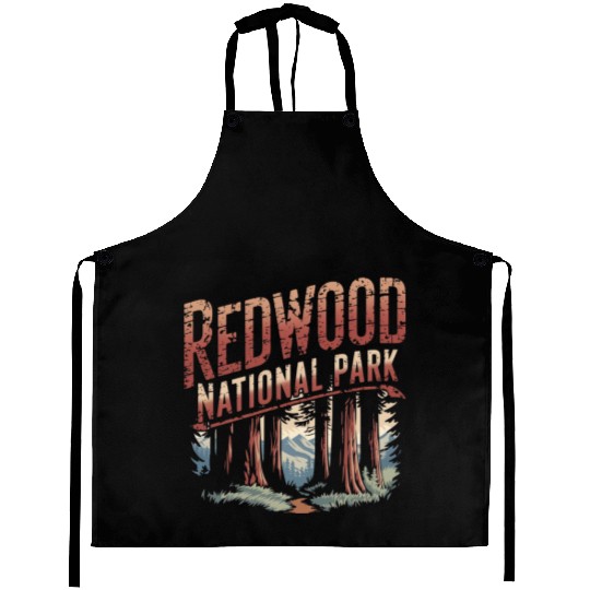 Redwood National park vintage Aprons