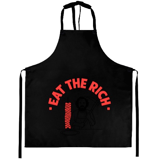 Eat The Rich Döner Kebab Satirical Design Aprons