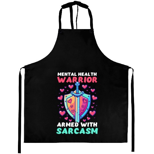 Depression Awareness Mental Health Warrior Aprons